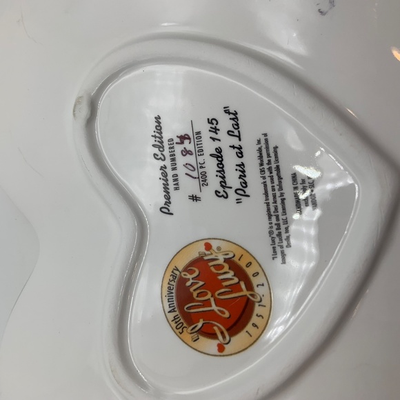 RARE VTG I Love Lucy Paris at Last Collectors Plate Vandor New in Original Box! - Picture 15 of 16
